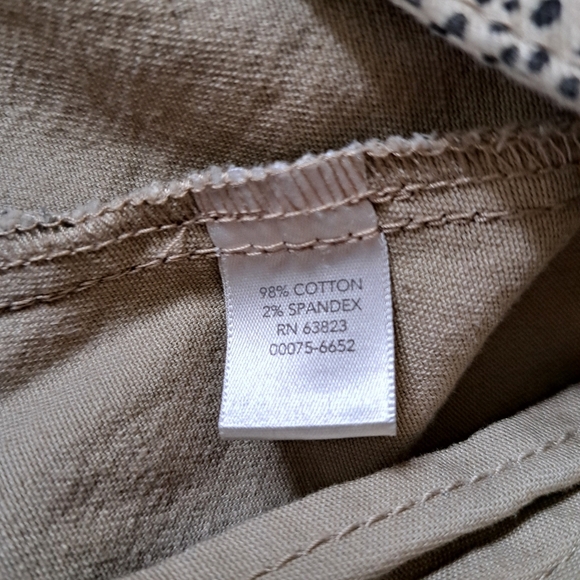 Christopher & Banks Jacket Women's Large Tan Black Floral Geometric Print - Picture 11 of 15